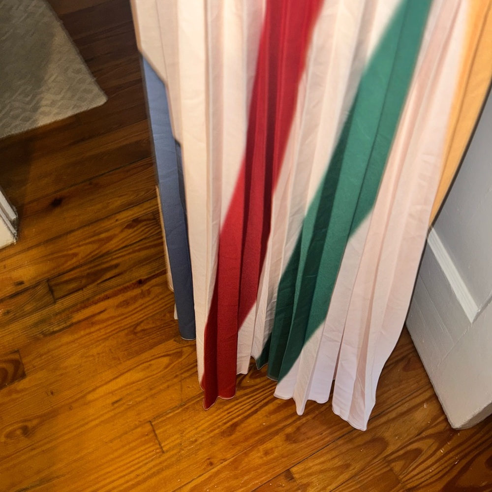 Womens Multicolor Strapless Maxi Dress by Flora size medium zips in back NWT - Picture 14 of 16